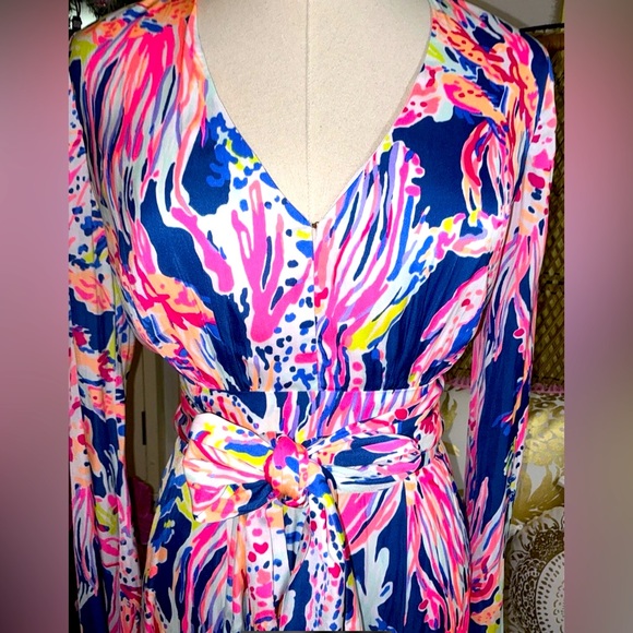 Lilly Pulitzer NWT 🦄 GLORIA Romper Indigo Sunken Treasure 🦄 - Picture 7 of 16